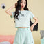 Peekaboo Relaxed Fit Raglan Crop Tee