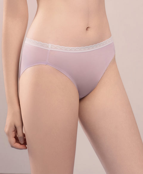 Lacey Laminated Low Waist Midi Panties