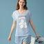 Best Friends Snooze Club Short Sleeves Top & Shorts Sleep Set