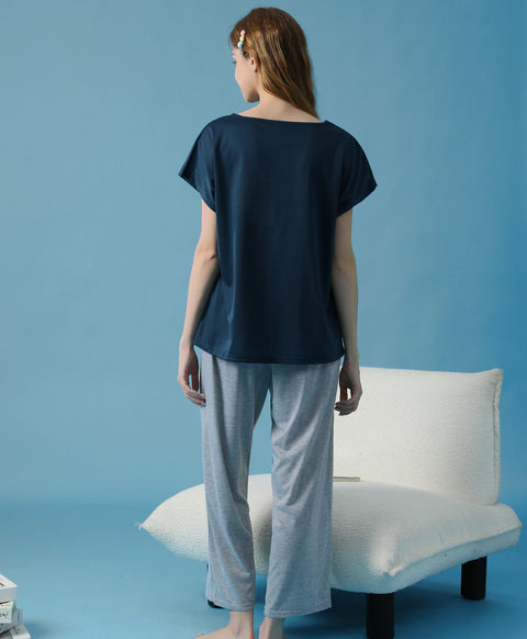 Egg-citing Short Sleeves Top & Long Pants Sleep Set