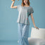Just Wanna Have Some Fun Short Sleeves Top & Long Pants Sleep Set