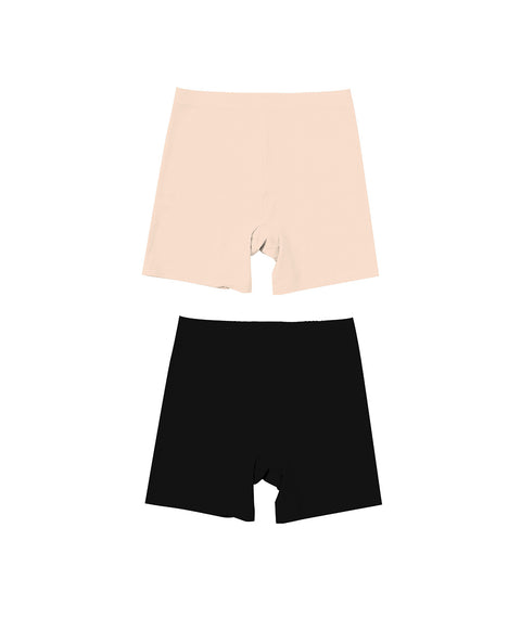 Comfy Mesh Lover Laminated Mid Waist Safety Short Panties