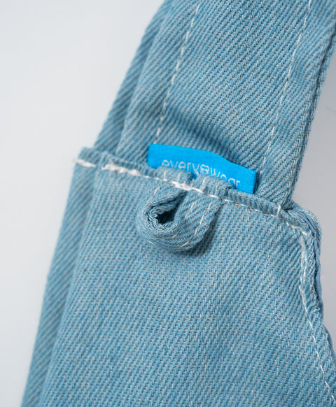 Stay Bloom Denim Smiley Tote Bag