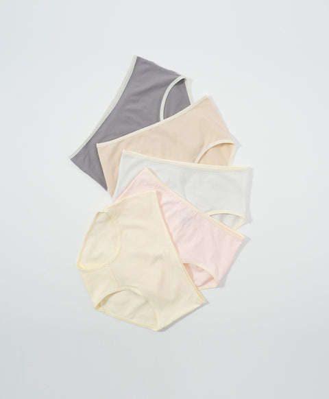 Latte Mood 5pcs Mid Waist Hipster Pack Panties