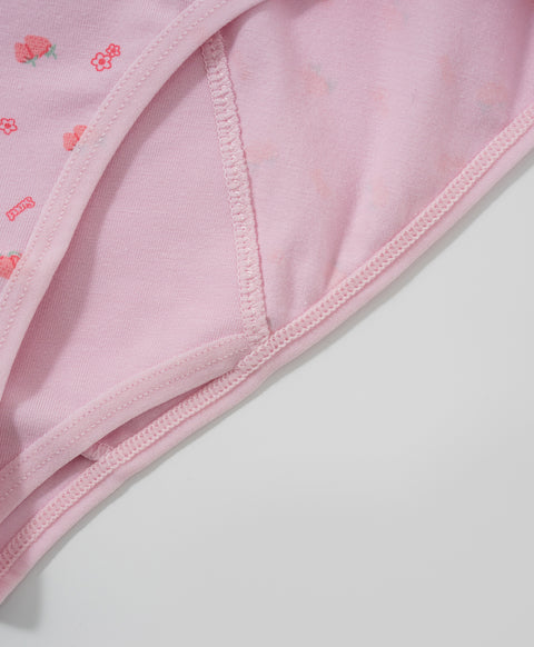 Berry Stressed Cotton Mid Waist Midi 2pcs Sanitary Panties Pack