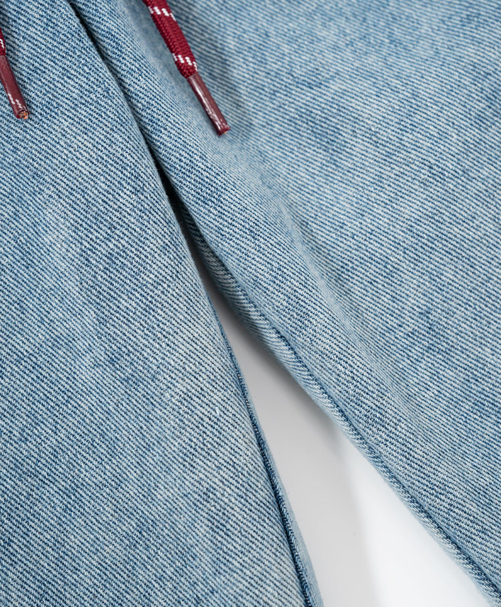 Call Me Lucky Denim Drawstring Long Pants