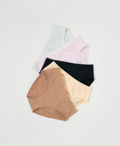 Spring Neutrals 5-pack Mid-waist Midi Panties