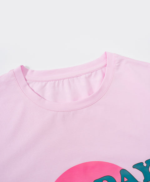 Junior Resort of Heart Short Sleeves Sleep Dress