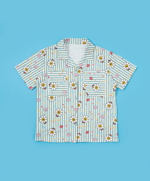 Jolly Smiley Short Sleeves PJ Top & Shorts Set