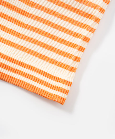 Stay Bloom Padded Stripes Ribbed Racerback Vest