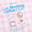 BedMood Cremo & Mello Join The Late Morning Coffee Club Polyester PJ Short Sleeves Top & Long Pants Set - Pink