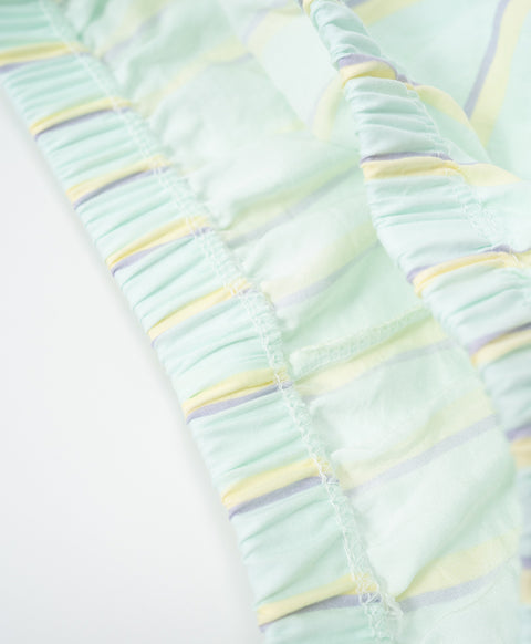 BedMood Cremo Currently Busy Doing Nothing Polyester PJ Short Sleeves Top & Shorts Set - Green
