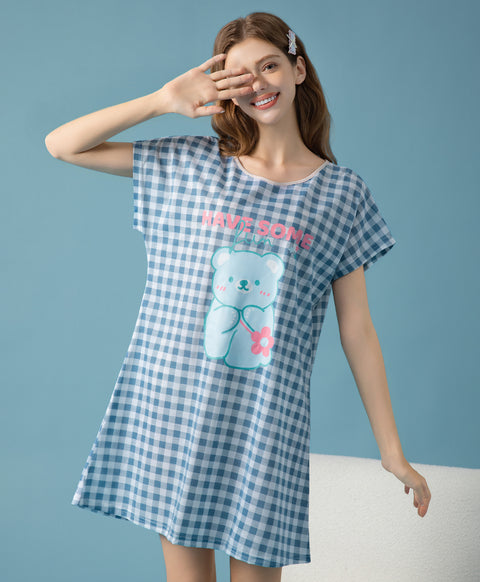 Have Some Fun Short Sleeves Sleep Dress