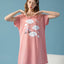 Smiles Happy Cute Short Sleeves Sleep Dress
