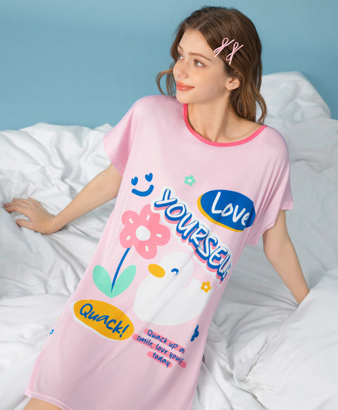 Love Yourself, Quack! Microfiber Sleep Dress