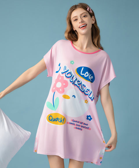 Love Yourself, Quack! Microfiber Sleep Dress