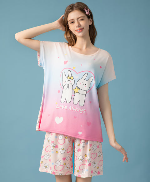 Love Always Microfiber Top & Bottom Sleep Set