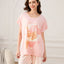 Dreamy Ice Cream Bear Short Sleeves Microfiber Top & Bottom Sleep Set