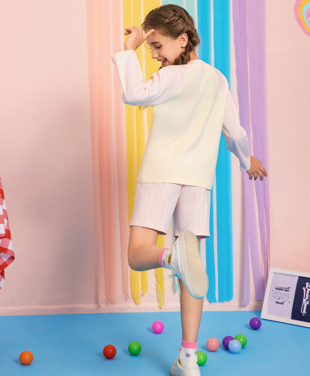 Junior Keep Smiling Long Sleeve Tee & Boxer Shorts Set