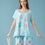 Flower Power Microfiber Top & Bottom Sleep Set