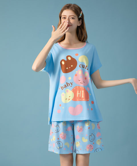Hi Cutie Baby Microfiber Top & Bottom Sleep Set