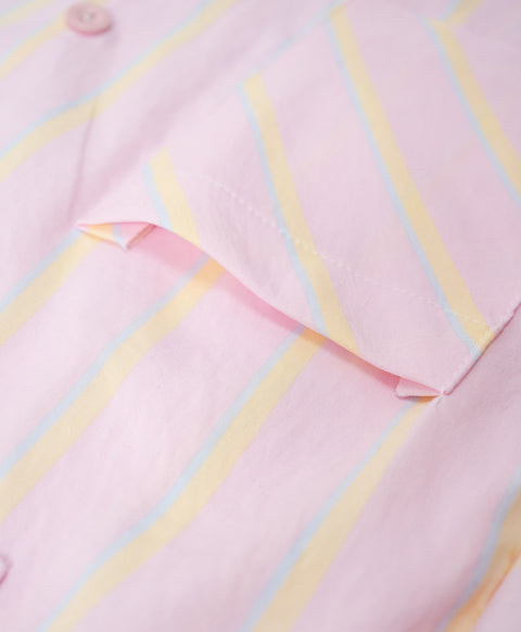 BedMood Cremo Doing Nothing Looks Good On Me Polyester PJ Short Sleeves Top & Shorts Set - Pink