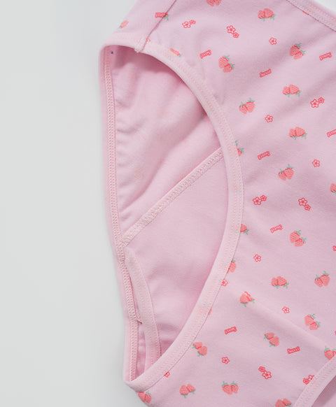 Berry Stressed Cotton Mid Waist Midi 2pcs Sanitary Panties Pack