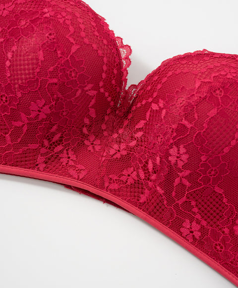 Spring Lace 3/4 Cup Full Coverage Wireless Bra
