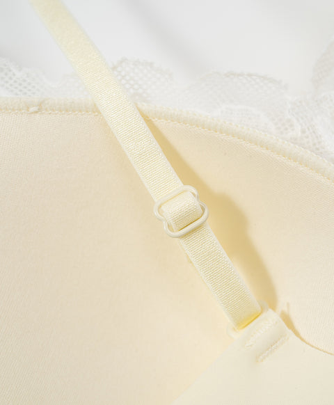 Lace Journal Collection Wireless Triangle Cup Lightly-Lined Lace Bra With Back Hook