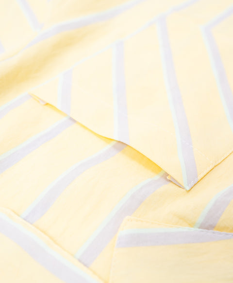 BedMood Mello No Tasks. Just Vibes Polyester PJ Short Sleeves Top & Shorts Set - Yellow
