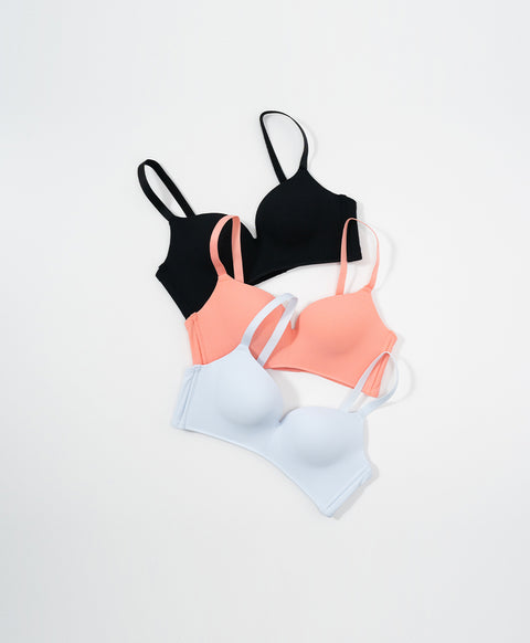 Simply Rib Comfort 3/4Cup Wireless Demi Bra (B Cup)