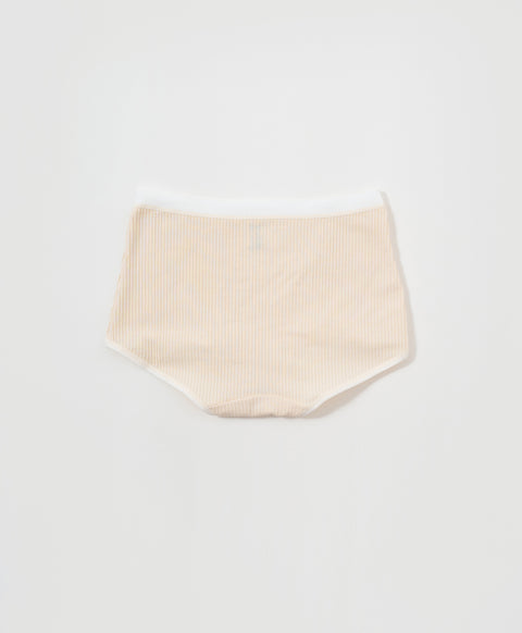 Rib Design Mid Waist Hipster Cotton Panties
