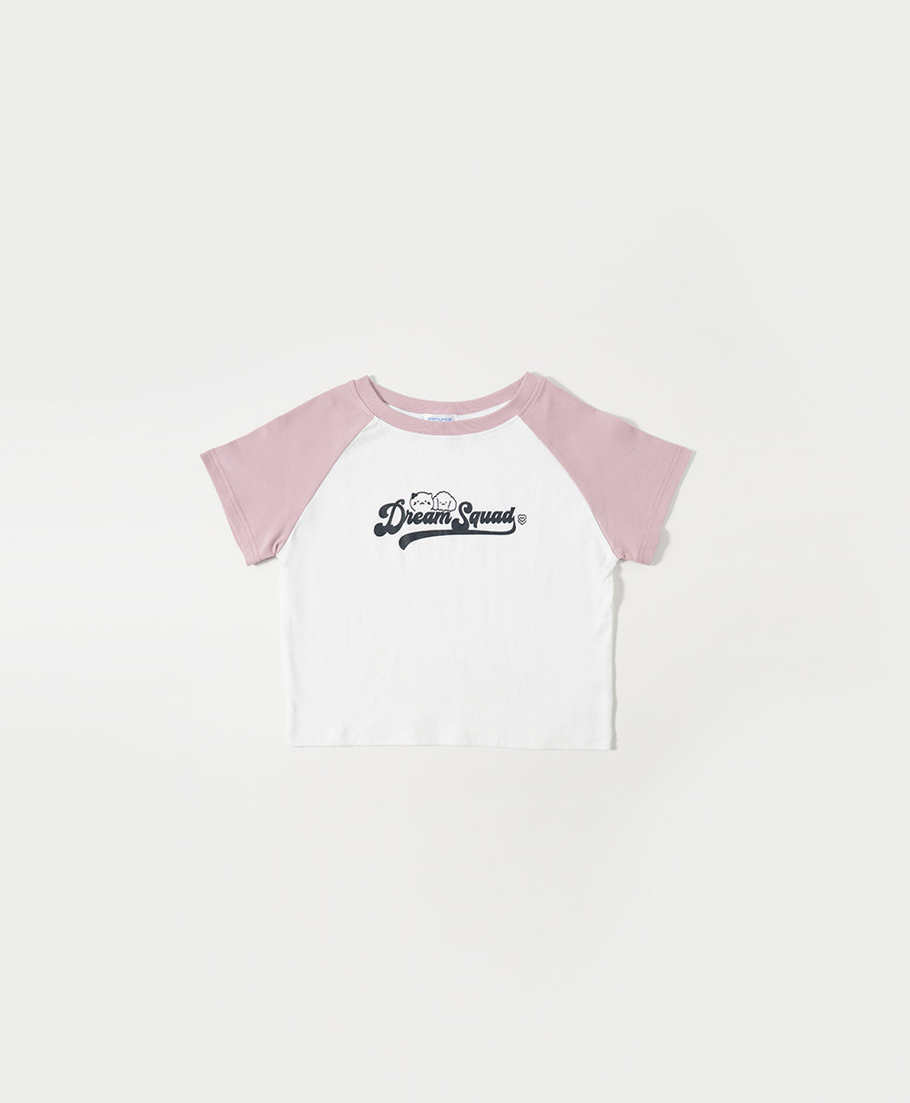 Dream Squad Raglan Tight Fit Crop Tee