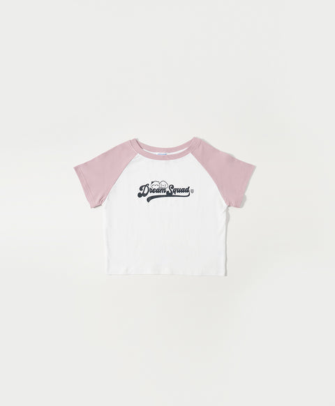 Dream Squad Raglan Tight Fit Crop Tee