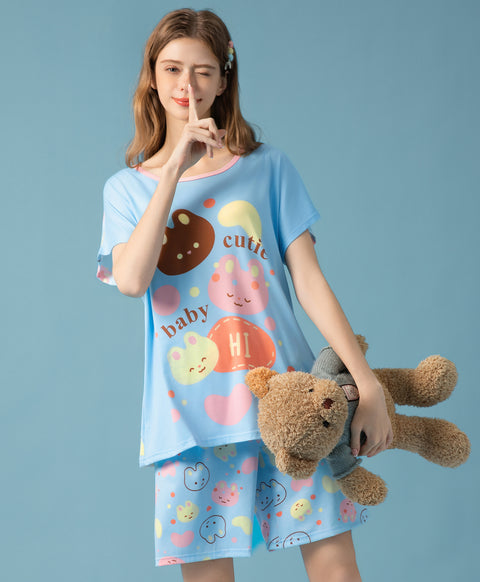 Hi Cutie Baby Microfiber Top & Bottom Sleep Set