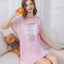 Adorable Cotton Candy Short Sleeves Polyester Cotton Sleep Dress