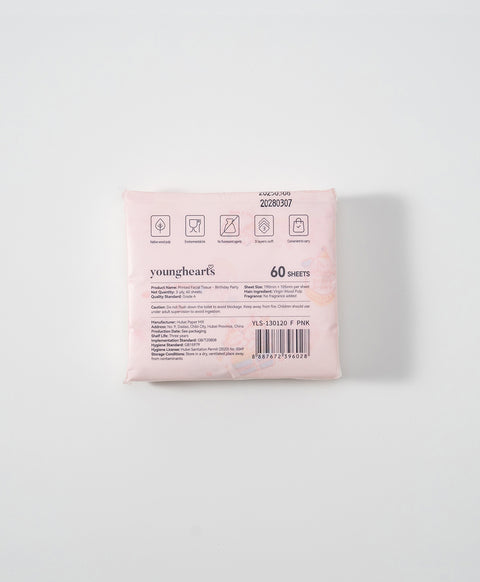 Harmony B-Day Party Graphic Tissue 3-Pack Set (3x60’s)