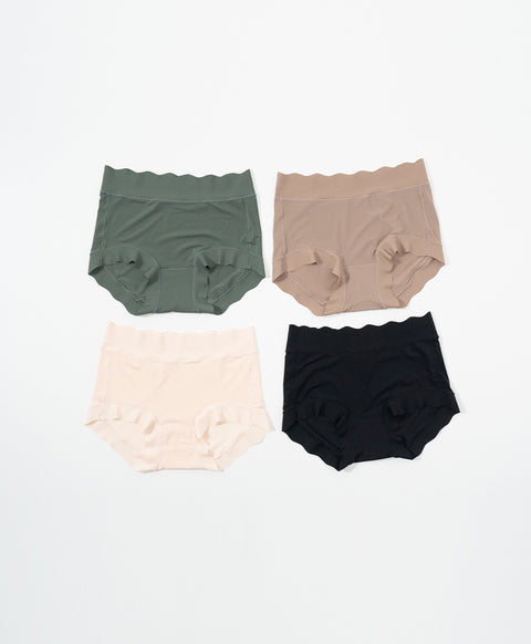 One Size Super Stretchable Seamless Mid Waist Hipster Panties