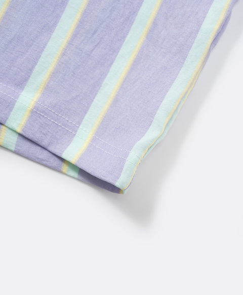 BedMood Cremo Mentally Unavailable. Physically Comfy Polyester PJ Short Sleeves Top & Shorts Set - Purple