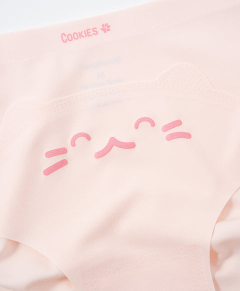 Paw & Peek Laminated Seamless No-Show Mid Waist Hipster Panties