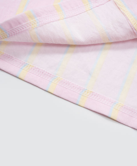BedMood Cremo Doing Nothing Looks Good On Me Polyester PJ Short Sleeves Top & Shorts Set - Pink
