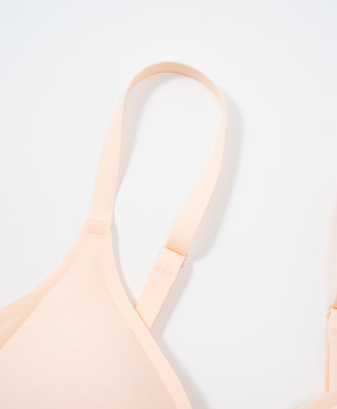Marshmallow Kiss: Mirror Skin Triangle Wireless Bra with Back Hook – New & Improved