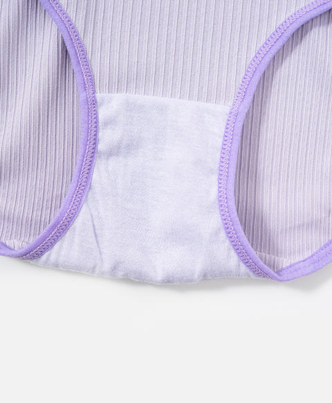 Contrast Rib Low Waist Hipster Panties