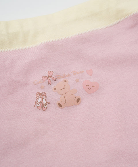 Junior Ballet Bear Cotton Low Waist Boxshorts Panties