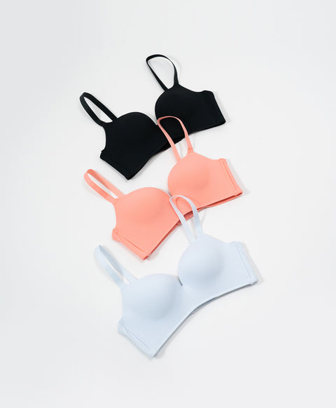 Simply Rib Comfort 3/4Cup Wireless Demi Bra (B Cup)