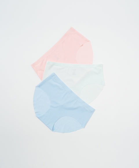 Simple Laminated Low Waist Hipster Panties