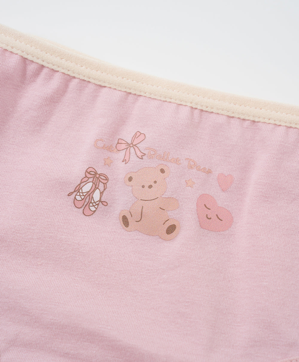 Junior Ballet Bear Cotton Low Waist Mini Panties