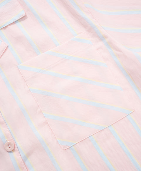BedMood Mello Not Ignoring You, Just Resting Polyester PJ Short Sleeves Top & Shorts Set - Peach