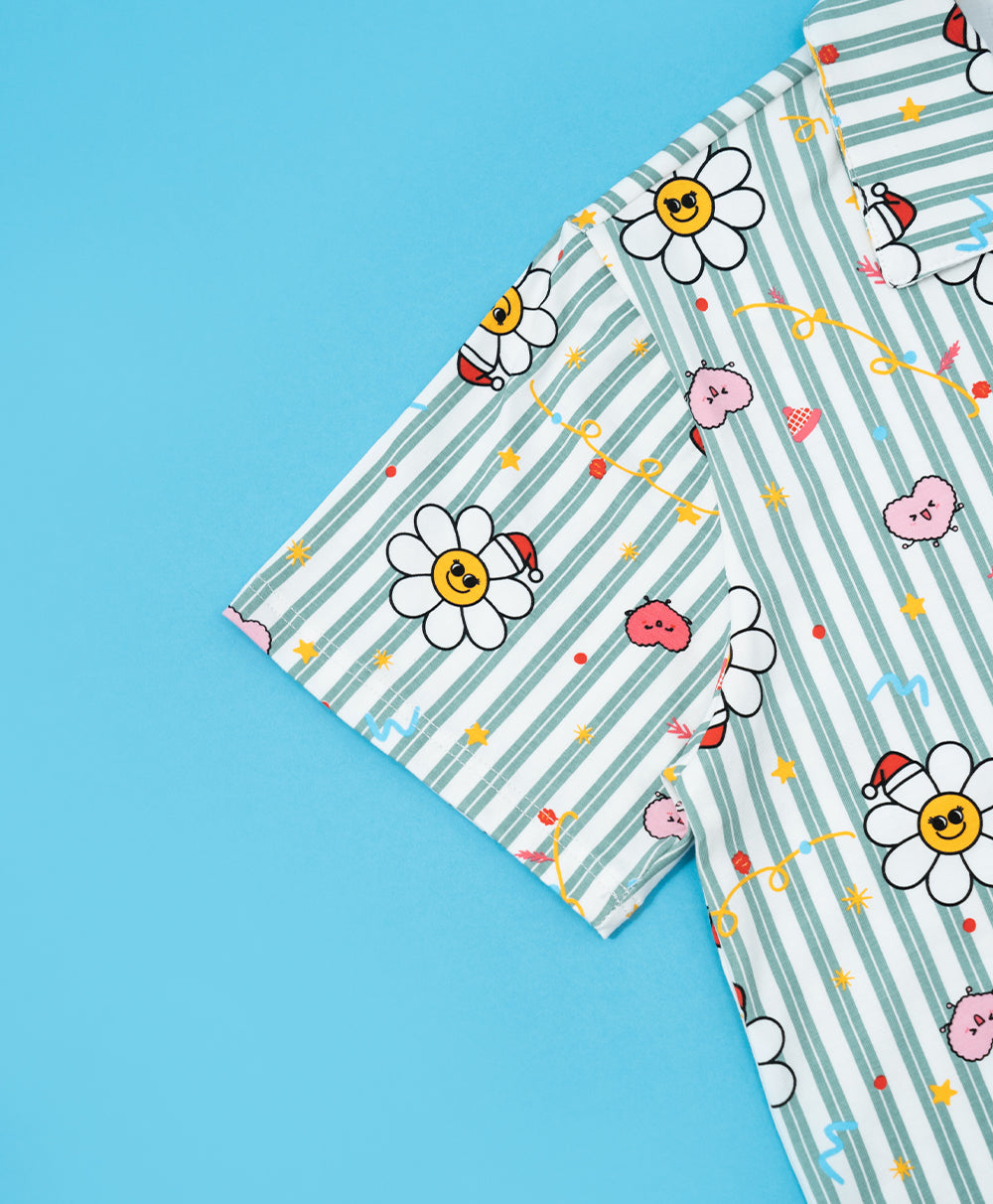 Junior Jolly Smiley Short Sleeves PJ Top & Shorts Set