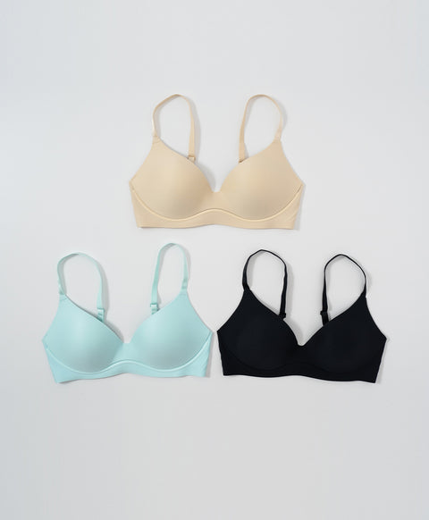Second Skin Soft Seamless Wireless Demi 3/4 Cup Lightly-Lined Bra